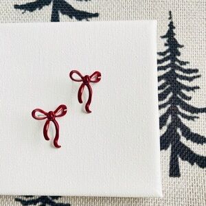 bow ribbon coquette earrings